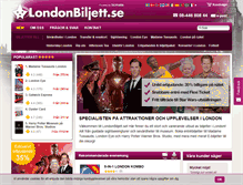 Tablet Screenshot of londonbiljett.se